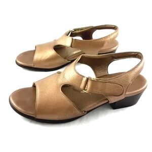 🌴SAS Tripad Comfort Copper Brown Leather Slingback Sandals Women's 7.5M